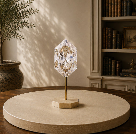 3.02 Carat Hexagon Modified Brilliant Cut / Dutch Marquis  Lab-Grown Diamond