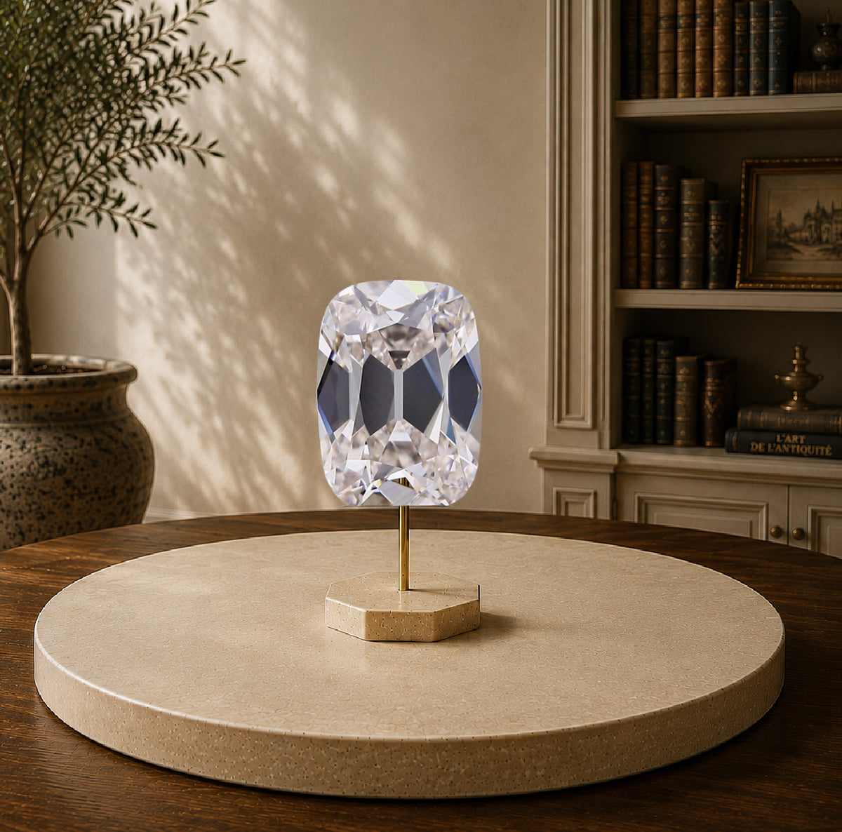 3.07 Carat Old Mine Cushion Lab-Grown Diamond