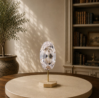 3.05 Carat Moval-Oval Old Mine Lab-Grown Diamond