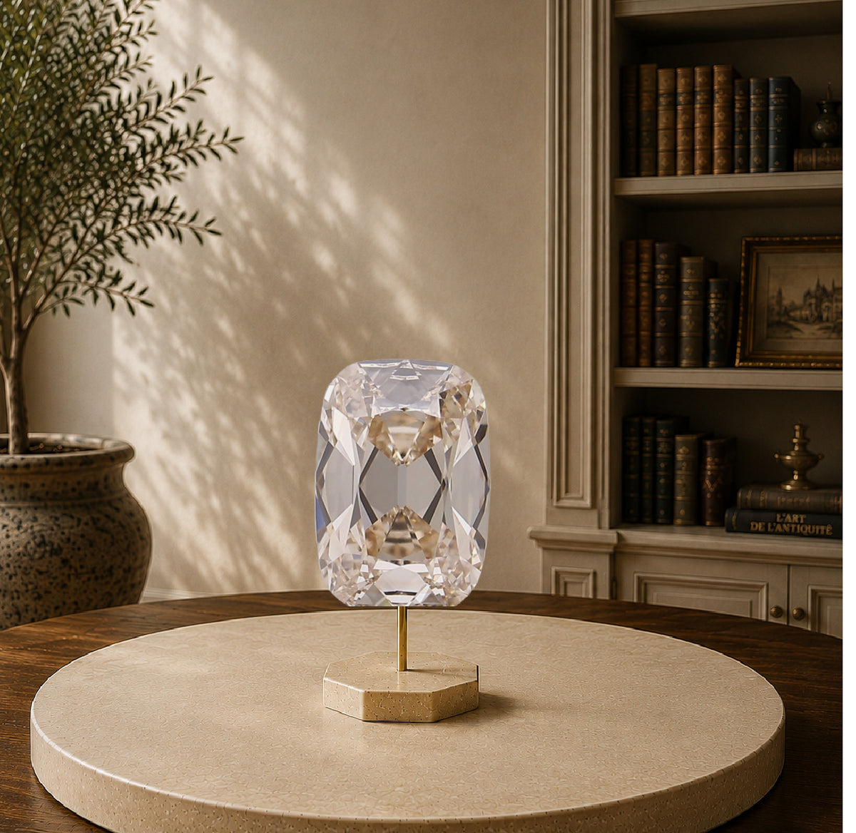 4.01 Carat Old Mine Cushion Lab-Grown Diamond