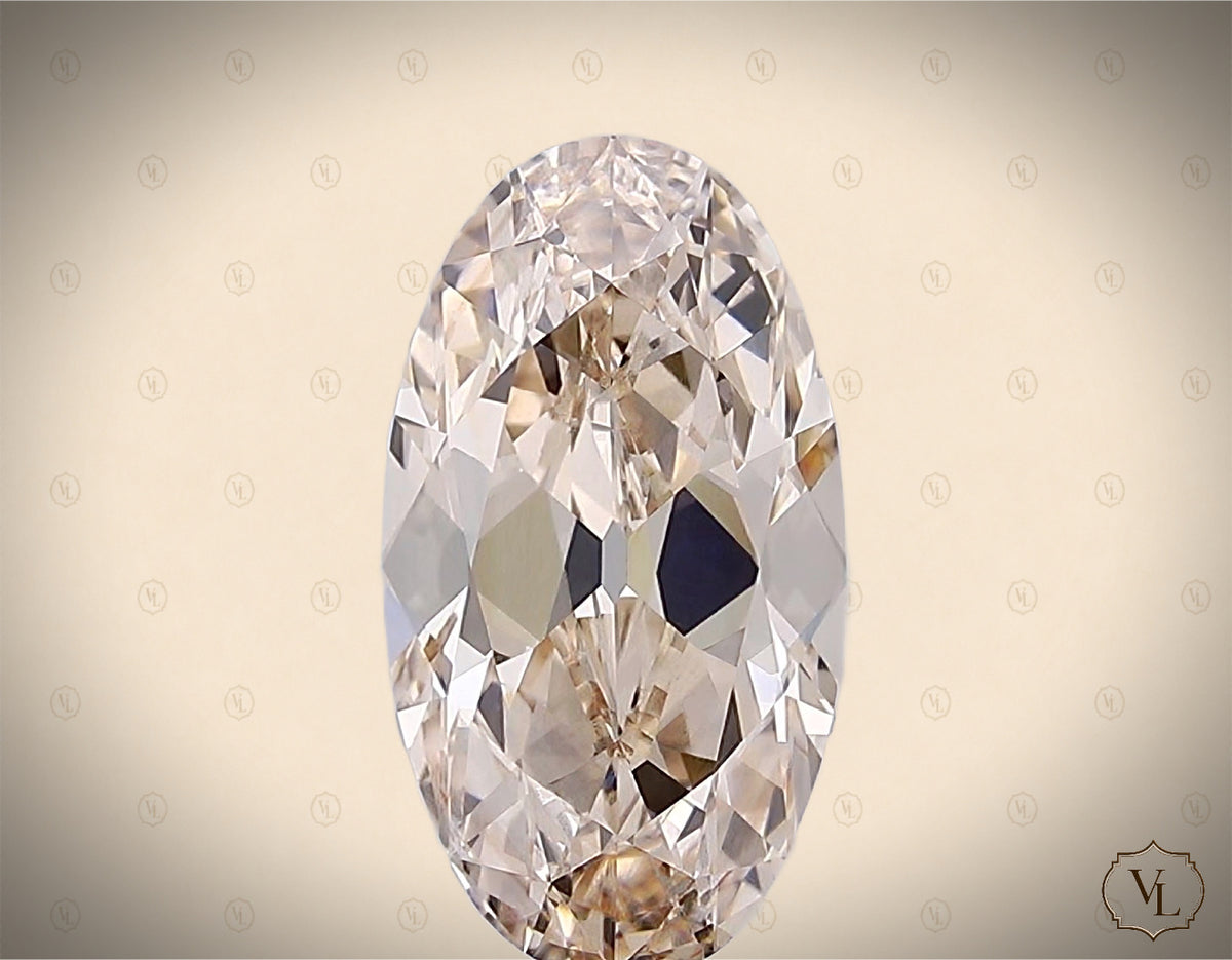 3.05 Carat Moval-Oval Old Mine Lab-Grown Diamond