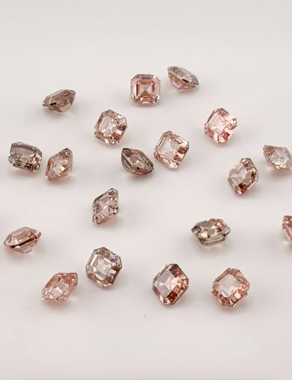 11.15 CTW Pinkish Brown Asscher Parcel Lab-Grown Diamonds (21 Diamonds, .53ct appx each. Diamonds can be purchased indivdually)